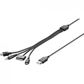 Cable Adaptador USB Goobay 4 en 1 para Nintendo DS Lite, iPod, PSP y Mini USB