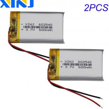 2pcs 3.7V 600mAh 602540 Li-Polymer Replacement Battery for GPS Bluetooth Speaker Car