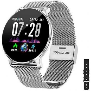Tagobee tb11 smartwatch hombres bluetooth ip68 pulsera inteligente impermeable reloj movil hd touch screen fitness tracker compatible con android y ios para hombres mujeres plata