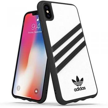 Funda Moldeada PU Adidas para iPhone Xs Max Blanco/Negro