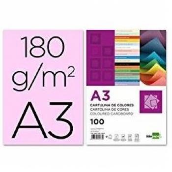 Liderpapel 180G/M2 - Cartulina, A3, Rosa