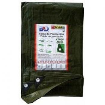 Wurko - Toldo Rafia 3,90 x 4,90 m Sombra Verde Con Ollaos