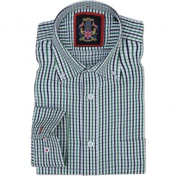 Camisa de manga larga Janeo British ropa, para hombre Casual Fit Oxford controles Button Down cuello, Fine detalles. Llevar con lazos verde Wimbledon Green Medium