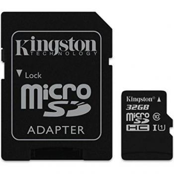 Kingston SDC10/32GB - Tarjeta microSDHC de 32 GB Clase 10 con Adaptador