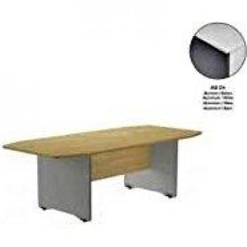 MESA DE ROCADA MODELO MEETING TAMAÑO DE 220x100x72 CM ALUMINIO/BLANCO