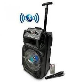 Lige 1709 Altavoz Party 8 LED HiFi Bluetooth Karaoke Trolley 8