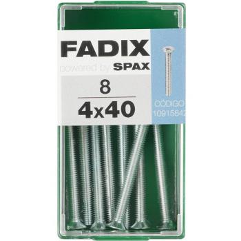 Tornillo Métrica Cabeza Plana M4 x 40 mm - Caja 8 Uds