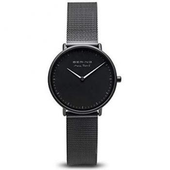 Bering Max René Women's Watch 30mm Black Stainless Steel Quartz with Sapphire Glass - 3ATM