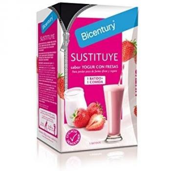 BICENTURY batido dietético de yogurt con fresas caja 5 batidos