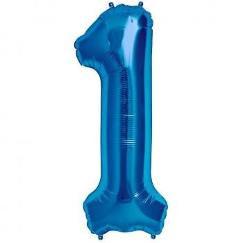 Horror-Shop Foil Balloon número 1 Azul
