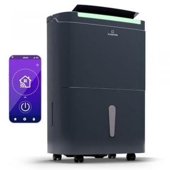 Deshumidificador WiFi Klarstein DryFy Connect 50, Compresión 50l/d, para espacios de 45-55 m²
