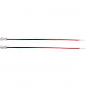 Knit Pro Zing: Agujas de Tejer de un Solo Extremo: 2,50 mm, Aluminio, Rojo