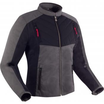 Chaqueta de Moto Segura Volt Gris-Negro, textil impermeable, talla 3XL
