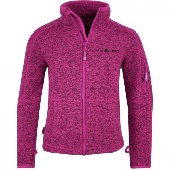 Trollkids Chaqueta de Polar para Niños Jondalen, Color Dunkelrosa Talla 8 años