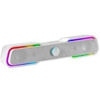 Mars Gaming MSBXW Blanco, Barra de Sonido RGB, Bluethooth 5.0+Jack 3.5, Sonido DSP 10W