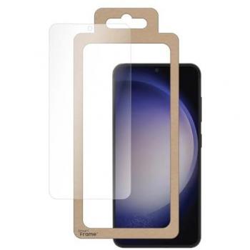 Cristal Templado 2.5D Bigben para Samsung Galaxy S24 Plus con SmartFrame, Transparente