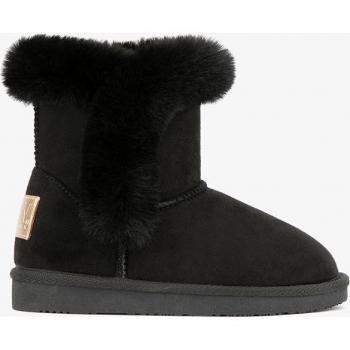 Botas australianas para niña de B&W en color negro con cinturón de pelo