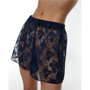 Short de encaje floral - Azul báltico - M