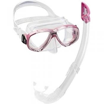 Cressi Combo Set Perla Conjunto Combinado de máscara de Buceo y Snorkel, Mar de perlas, Unisex-Adulto, Rosa , Talla Única