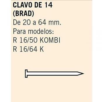 Cevik MCBRAD14-45 - Clavo De 14 Largo 45 mm. Caja de 2 Millares