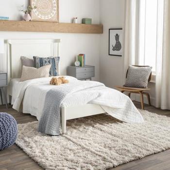 Surya Dubai Shaggy Area Rug, Rectangular, 52mm Height, Plush, Long Pile, Soft, Boho Living Room Carpet, Beige