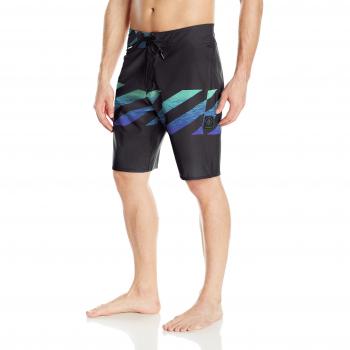 Volcom Macaw Mod 20 Pantalón Negro Bañador, Hombre, Macaw Mod 20 Boardshort Herren Badehose Schwarz, Azul Turquesa, 30
