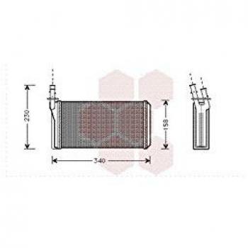 Van Wezel 73006074 intercambiador de calor – Interior Calefacción