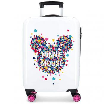 Disney Minnie Magic Maleta de cabina Blanco 37x55x20 cms Rígida ABS Cierre combinación 33L 2,8Kgs 4 Ruedas Dobles Equipaje de Mano
