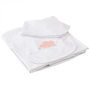 Tríptico Sábanas Algodón Coche 40x80 cm Bimbi-Pirulos Nube