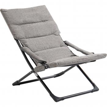 Outsunny Silla de Camping Plegable 2 en 1 con Cojín Acolchado y Reposabrazos - Gris