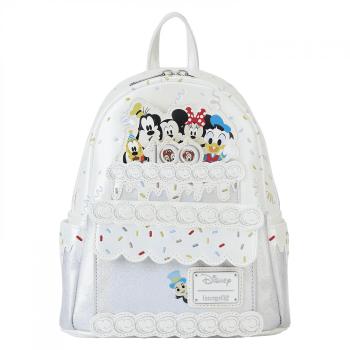 Mochila Mini Loungefly Disney 100 Years Anniversary Celebration Cake 26cm Blanca