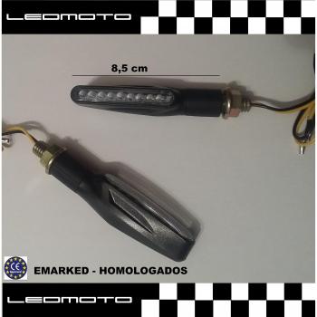 Pareja de intermitentes led homologados. Color: negro