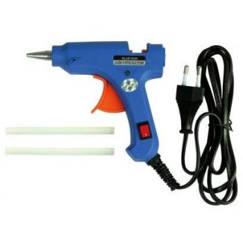 Pistola termofusible mini liderpapel de 25 w con gatillodispensador y 2 barras de silicona de 7 mm diametro x 100 mm