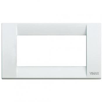 Placa Clásica Vimar Idea 4 Módulos Blanca