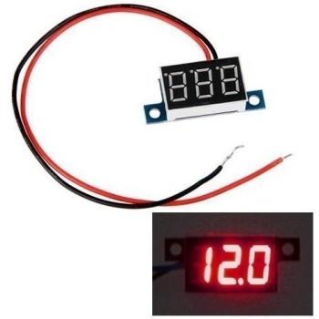 0,36 Mini Digital LED rojo voltímetro DC 4.7 - 32 V Coche Voltaje Monitor medidor de batería de litio