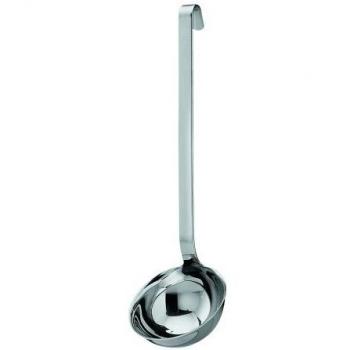 Rösle Stainless Steel Soup Ladle with Hook Handle, 27.5 cm