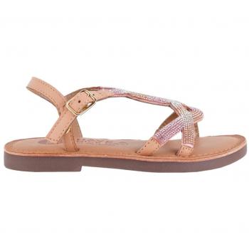 Sandalias de niña Gioseppo Piel Rosa Cristales Xanxere Acolchada Látex