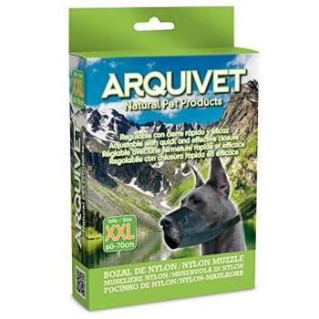 Arquivet Bozal para Perros Nylon XXL Color Negro adiestramiento y Paseo de Nuestros Perros, Protección para Perros Grandes, Accesorios caninos