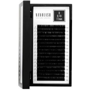 Set de pestañas postizas Nanolash VOLUME LASHES Extensiones 11 mm - Pestañas postizas de volumen, grosor 0.10 D, longitud 11 mm, diseño profesional para extensiones