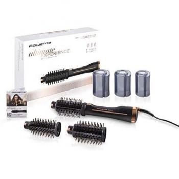 Rowenta CF9620F0 Ultimate Experience - Cepillo moldeador de aire profesional con programas, cerdas naturales, rotación y rejilla trasera extraíble