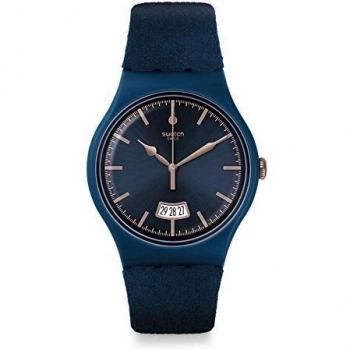 Swatch Reloj Analogico para Unisex de Cuarzo con Correa en Tela SUON400
