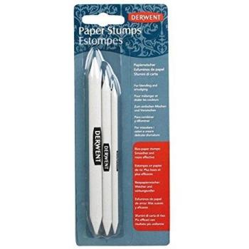 Derwent Difuminador de Papel para Dibujar, Set de 3, Papel de Arroz, Calidad Profesional, 2300561