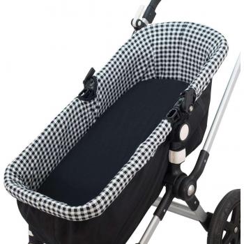 Funda Cubre Capazo Universal Jyoko Vichy para Bugaboo Cameleon, Inglesina y Uppababy