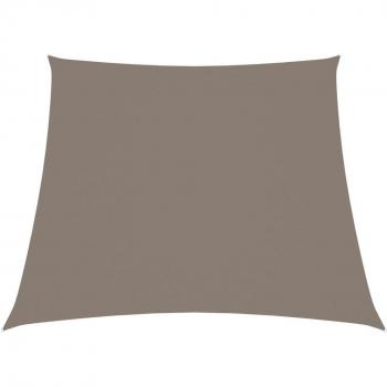 Toldo de vela trapezoidal de tela oxford gris taupe 4x3 m