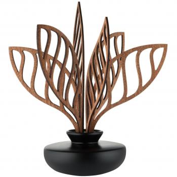 Alessi Shhh Difusor De Ambiente De Hojas, Porcelana,Caoba, Negro, One Size