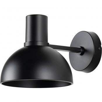 Aplique de pared Lucande Mostrid, diseño moderno en hierro negro, 1 llama E27, ideal para salón y comedor