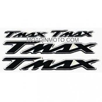 KIT 4 ADESIVI RESINATI RILIEVO T-MAX TMAX NERO STICKER CARENA TMAX 01/12 CARENA