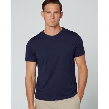Camiseta Hackett London para hombre en color azul marino con logo bordado