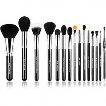 Jessup® - Juego de brochas de maquillaje, 15 piezas, brochas de maquillaje, maquillaje de base, base de polvo, sombra de ojos, delineador de ojos, brochas de labios