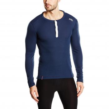 Odlo - Shirt L/S Crew Neck Warm Vallée Blanche, color navy new, talla XL